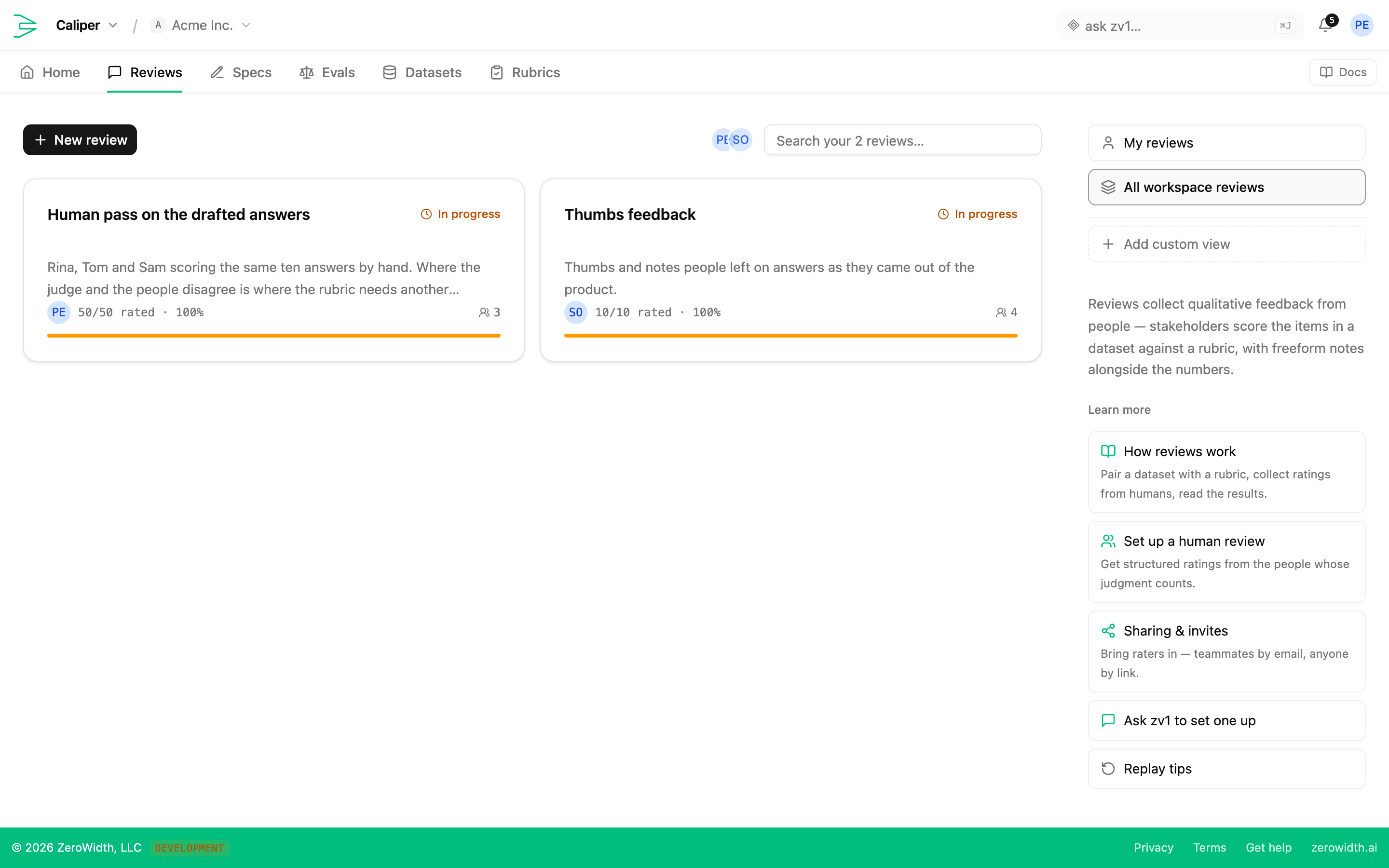 Caliper: Get experts outside your company to score the answers