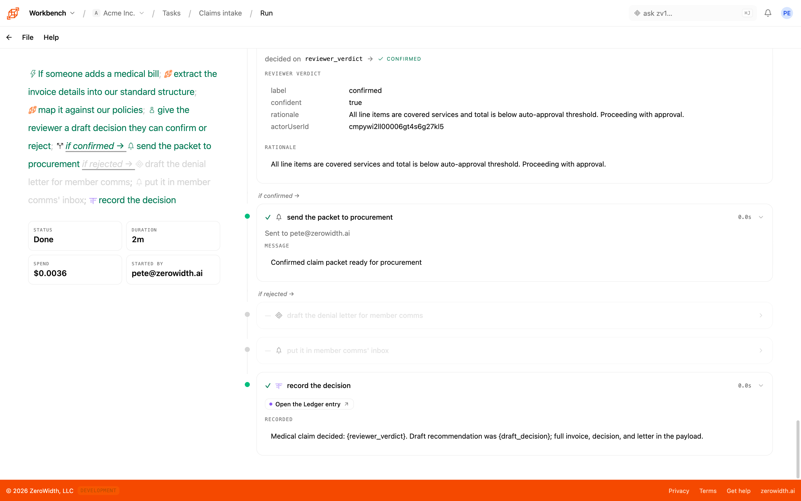 Workbench: Run a multi-day process with people approving the steps that need them